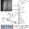 Bristan Prism Single Control Shower Rigid Riser Spares